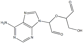 2-(Hydroxymethyl)-2'-(6-amino-9H-purin-9-yl)(2,2'-oxybisacetaldehyde),,结构式