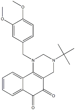 1-(3,4-Dimethoxybenzyl)-3-tert-butyl-1,2,3,4-tetrahydrobenzo[h]quinazoline-5,6-dione