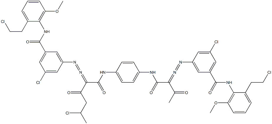 3,3'-[2-(1-Chloroethyl)-1,4-phenylenebis[iminocarbonyl(acetylmethylene)azo]]bis[N-[2-(2-chloroethyl)-6-methoxyphenyl]-5-chlorobenzamide]