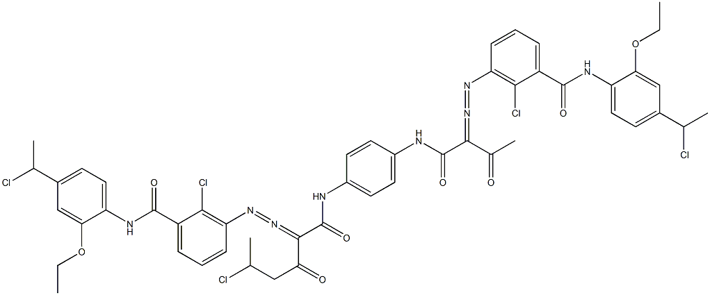 3,3'-[2-(1-Chloroethyl)-1,4-phenylenebis[iminocarbonyl(acetylmethylene)azo]]bis[N-[4-(1-chloroethyl)-2-ethoxyphenyl]-2-chlorobenzamide]|