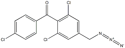 3,5-ジクロロ-4-(4-クロロベンゾイル)ベンジルアザイド 化学構造式