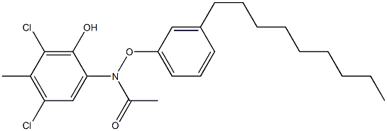 2-(3-Nonylphenoxyacetylamino)-4,6-dichloro-5-methylphenol Structure