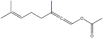 1-Acetoxy-3,7-dimethyl-1,2,6-octatriene,,结构式
