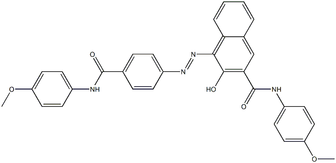 4-[[4-[[(4-Methoxyphenyl)amino]carbonyl]phenyl]azo]-3-hydroxy-N-(4-methoxyphenyl)-2-naphthalenecarboxamide Structure