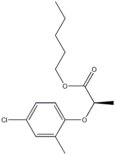 (R)-2-(4-クロロ-2-メチルフェノキシ)プロパン酸ペンチル 化学構造式
