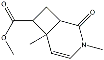 3-Methyl-6-methyl-2-oxo-3-azabicyclo[4.2.0]oct-4-ene-7-carboxylic acid methyl ester,,结构式