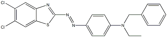 2-[4-(Benzylethylamino)phenylazo]-5,6-dichlorobenzothiazole Structure