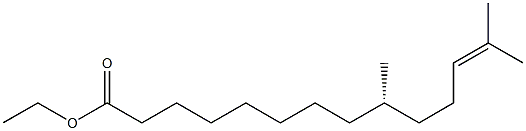 [S,(-)]-9,13-ジメチル-12-テトラデセン酸エチル 化学構造式