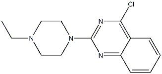2-[4-エチル-1-ピペラジニル]-4-クロロキナゾリン 化学構造式