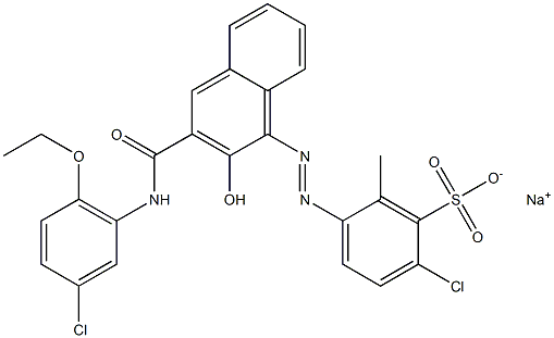 2-Chloro-6-methyl-5-[[3-[[(3-chloro-6-ethoxyphenyl)amino]carbonyl]-2-hydroxy-1-naphtyl]azo]benzenesulfonic acid sodium salt