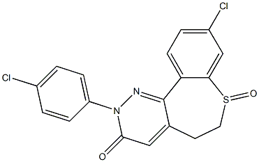 9-Chloro-2-(4-chlorophenyl)-5,6-dihydro[1]benzothiepino[5,4-c]pyridazin-3(2H)-one 7-oxide