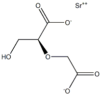 [S,(+)]-(Carboxymethoxy)(hydroxymethyl)acetic acid strontium salt Structure