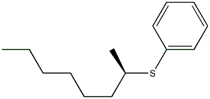 [R,(-)]-1-メチルヘプチルフェニルスルフィド 化学構造式