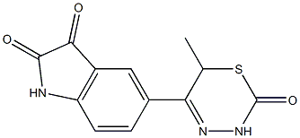 5-[(6-Methyl-2-oxo-3,6-dihydro-2H-1,3,4-thiadiazin)-5-yl]-1H-indole-2,3-dione,,结构式