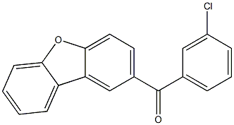 2-(3-Chlorobenzoyl)dibenzofuran,,结构式