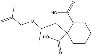シクロヘキサン-1,2-ジカルボン酸水素1-[2-(メタリルオキシ)プロピル] 化学構造式