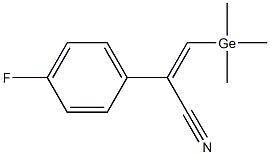 (Z)-2-(4-Fluorophenyl)-3-(trimethylgermyl)propenenitrile,,结构式