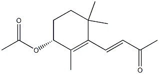 4-[(3R)-3-Acetoxy-2,6,6-trimethyl-1-cyclohexen-1-yl]-3-buten-2-one Struktur