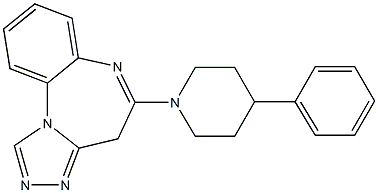 5-(4-Phenylpiperidin-1-yl)-4H-[1,2,4]triazolo[4,3-a][1,5]benzodiazepine Structure