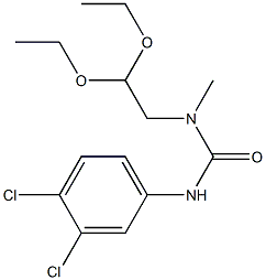 3-(3,4-Dichlorophenyl)-1-(2,2-diethoxyethyl)-1-methylurea Struktur
