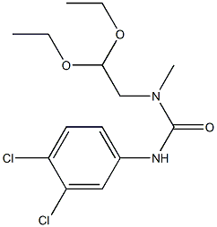 3-(3,4-Dichlorophenyl)-1-(2,2-diethoxyethyl)-1-methylurea,,结构式