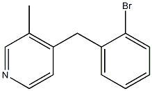 3-Methyl-4-(2-bromobenzyl)pyridine,,结构式