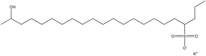21-Hydroxydocosane-4-sulfonic acid potassium salt Structure