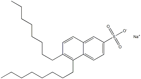 5,6-ジオクチル-2-ナフタレンスルホン酸ナトリウム 化学構造式