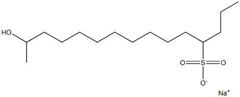14-Hydroxypentadecane-4-sulfonic acid sodium salt,,结构式