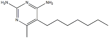 5-Heptyl-6-methylpyrimidine-2,4-diamine,,结构式