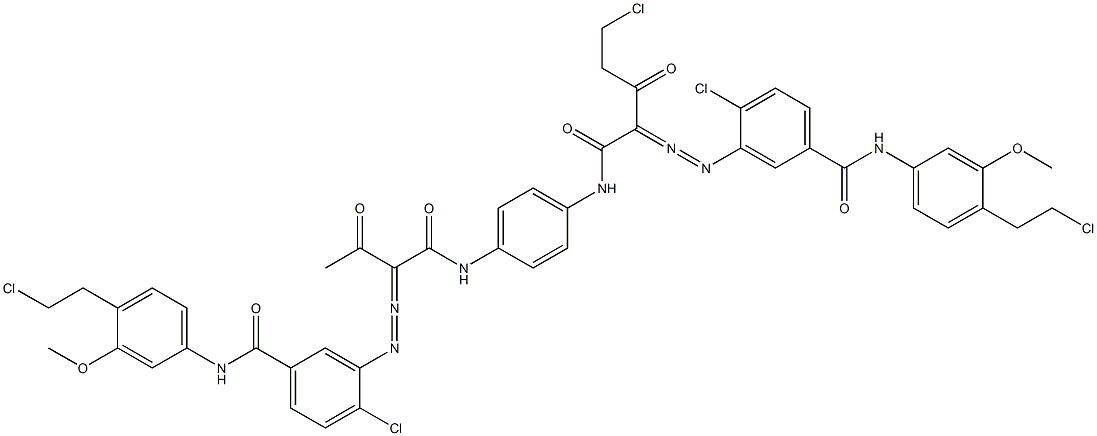 3,3'-[2-(Chloromethyl)-1,4-phenylenebis[iminocarbonyl(acetylmethylene)azo]]bis[N-[4-(2-chloroethyl)-3-methoxyphenyl]-4-chlorobenzamide]