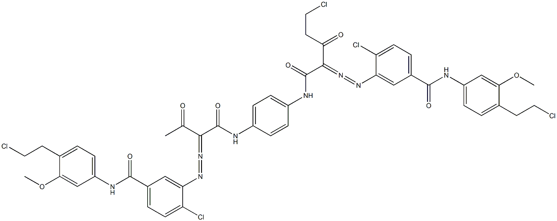  3,3'-[2-(Chloromethyl)-1,4-phenylenebis[iminocarbonyl(acetylmethylene)azo]]bis[N-[4-(2-chloroethyl)-3-methoxyphenyl]-4-chlorobenzamide]