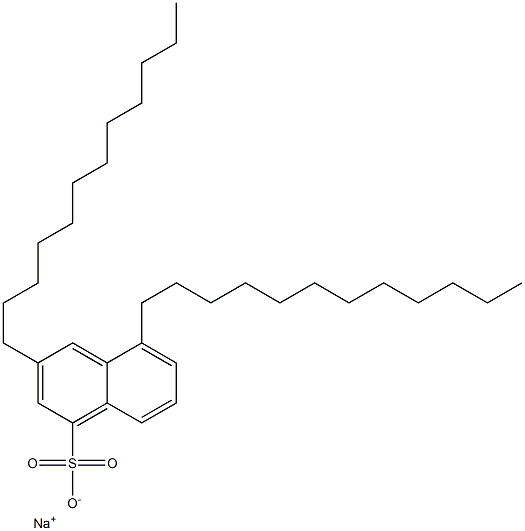 3,5-Didodecyl-1-naphthalenesulfonic acid sodium salt Structure