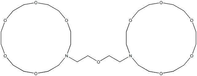 16,16'-[オキシビス(エチレン)]ビス[1,4,7,10,13-ペンタオキサ-16-アザシクロオクタデカン] 化学構造式