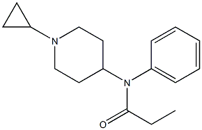 N-(1-シクロプロピル-4-ピペリジニル)-N-フェニルプロピオンアミド 化学構造式