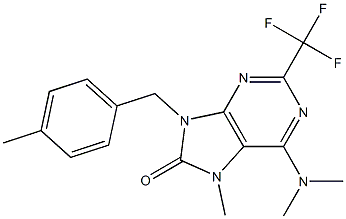 6-Dimethylamino-7-methyl-9-(4-methylbenzyl)-2-trifluoromethyl-9H-purin-8(7H)-one