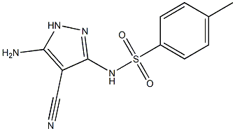 5-Amino-3-(4-methylphenylsulfonylamino)-1H-pyrazole-4-carbonitrile,,结构式