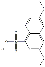 3,6-Diethyl-1-naphthalenesulfonic acid potassium salt,,结构式