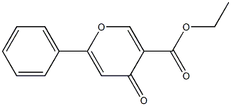 4-Oxo-6-phenyl-4H-pyran-3-carboxylic acid ethyl ester Struktur