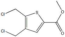 4,5-ビス(クロロメチル)チオフェン-2-カルボン酸メチル 化学構造式