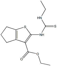 2-(3-Ethylthioureido)-5,6-dihydro-4H-cyclopenta[b]thiophene-3-carboxylic acid ethyl ester Structure