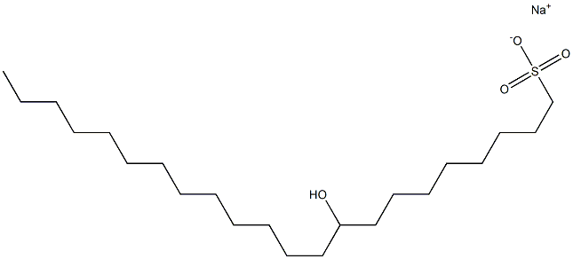 9-Hydroxydocosane-1-sulfonic acid sodium salt,,结构式
