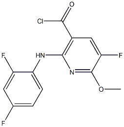 2-[(2,4-Difluorophenyl)amino]-5-fluoro-6-methoxynicotinoyl chloride