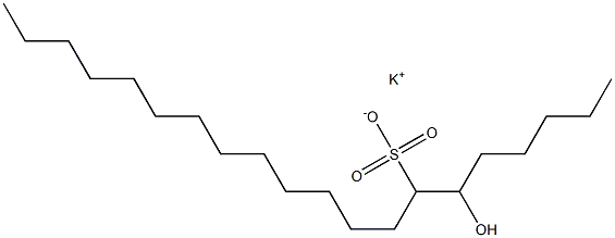6-Hydroxyicosane-7-sulfonic acid potassium salt,,结构式