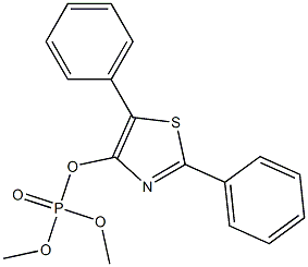 りん酸ジメチル2,5-ジフェニル-4-チアゾリル 化学構造式