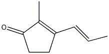 2-Methyl-3-(1-propenyl)-2-cyclopenten-1-one,,结构式