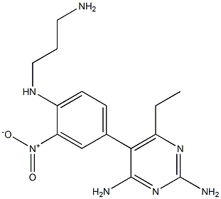 2,4-Diamino-6-ethyl-5-(3-nitro-4-[(3-aminopropyl)amino]phenyl)pyrimidine Structure