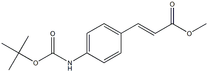 (E)-3-(4-tert-Butoxycarbonylamino-phenyl)-acrylic acid methyl ester 结构式