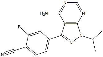 4-(4-Amino-1-isopropyl-1H-pyrazolo[3,4-d]pyrimidin-3-yl)-2-fluoro- benzonitrile|