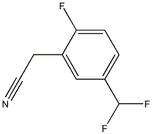 BENZENEACETONITRILE, 5-(DIFLUOROMETHYL)-2-FLUORO- Structure